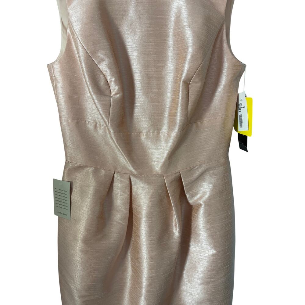 NWT Alfred Sung D522 Pearl Pink Bow Back Cocktail Dress 8 Coquette Feminine - Picture 2 of 5